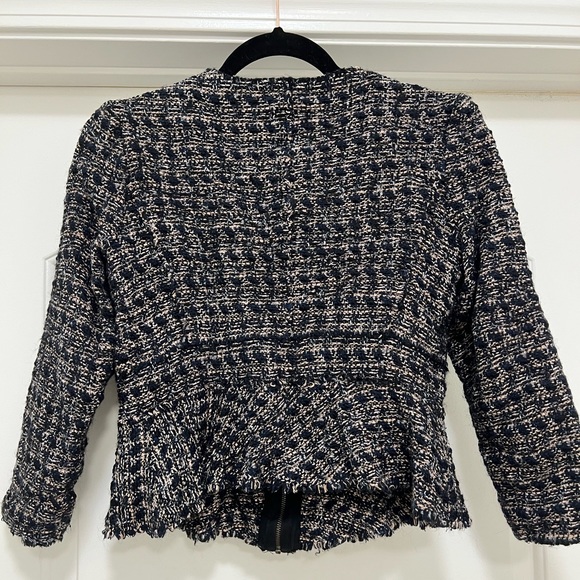 Rebecca Taylor Multi Tweed Peplum Zip Jacket - Picture 7 of 12